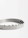 Pulsera Rígida Con Cristales - Acero Inoxidable