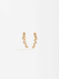 Aretes Con Zirconias - Acero Inoxidable