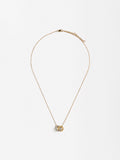 Collar Con Aros Y Cristales - Acero Inoxidable