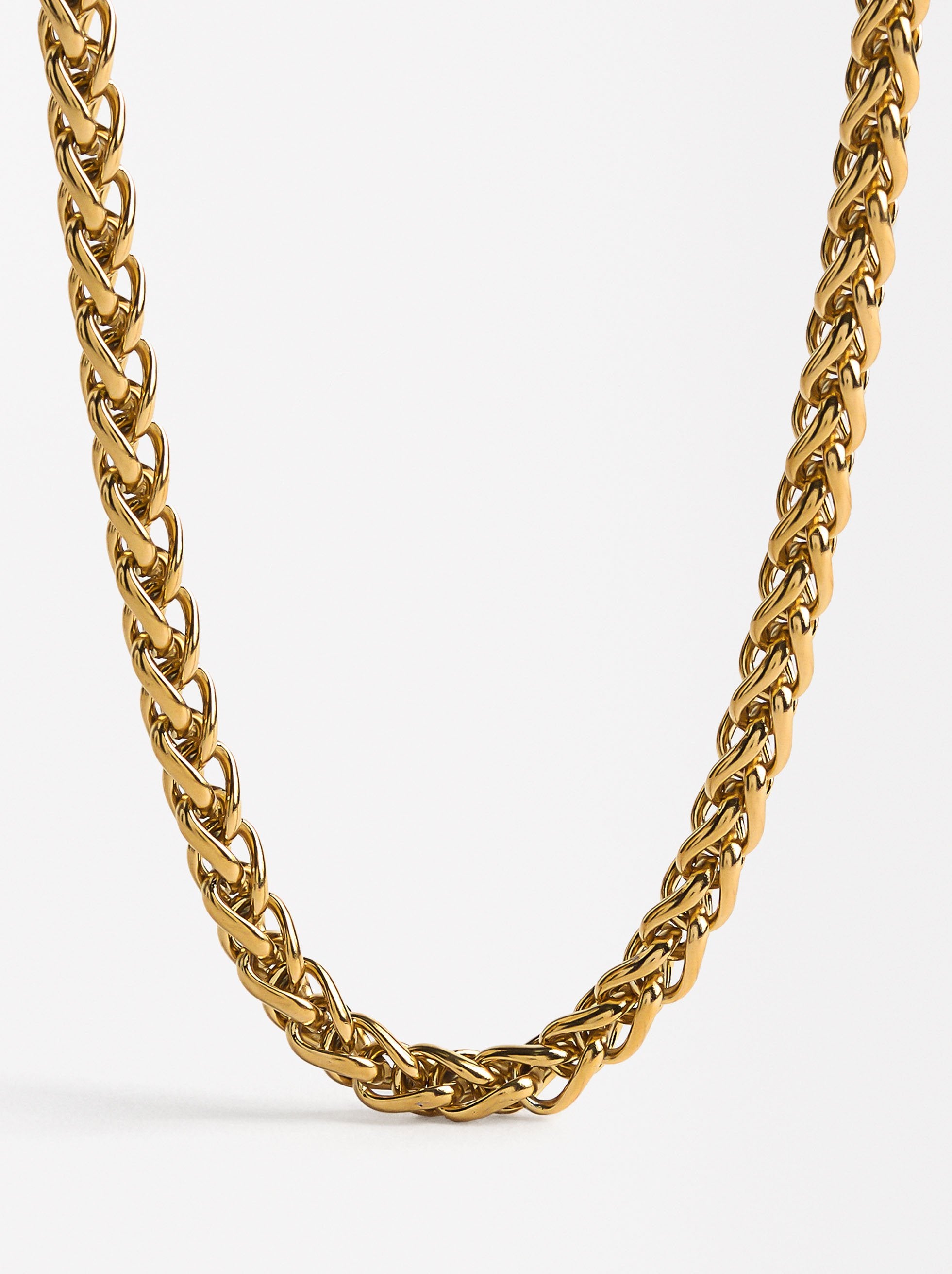 Collar Corto De Eslabones - Acero Inoxidable
