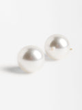 Aretes Con Perlas - Acero Inoxidable