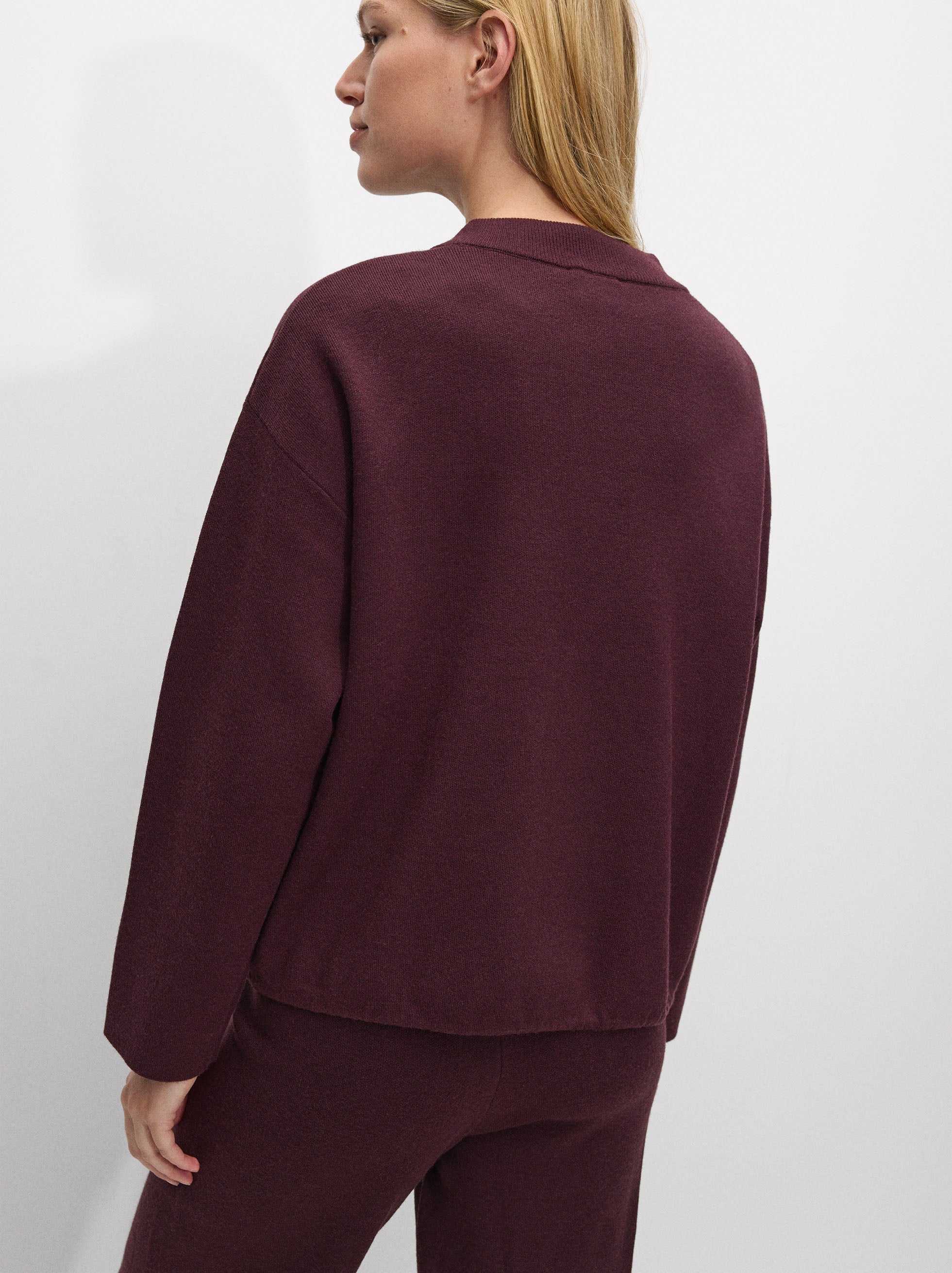 Cárdigan De Punto Con Bolsillos