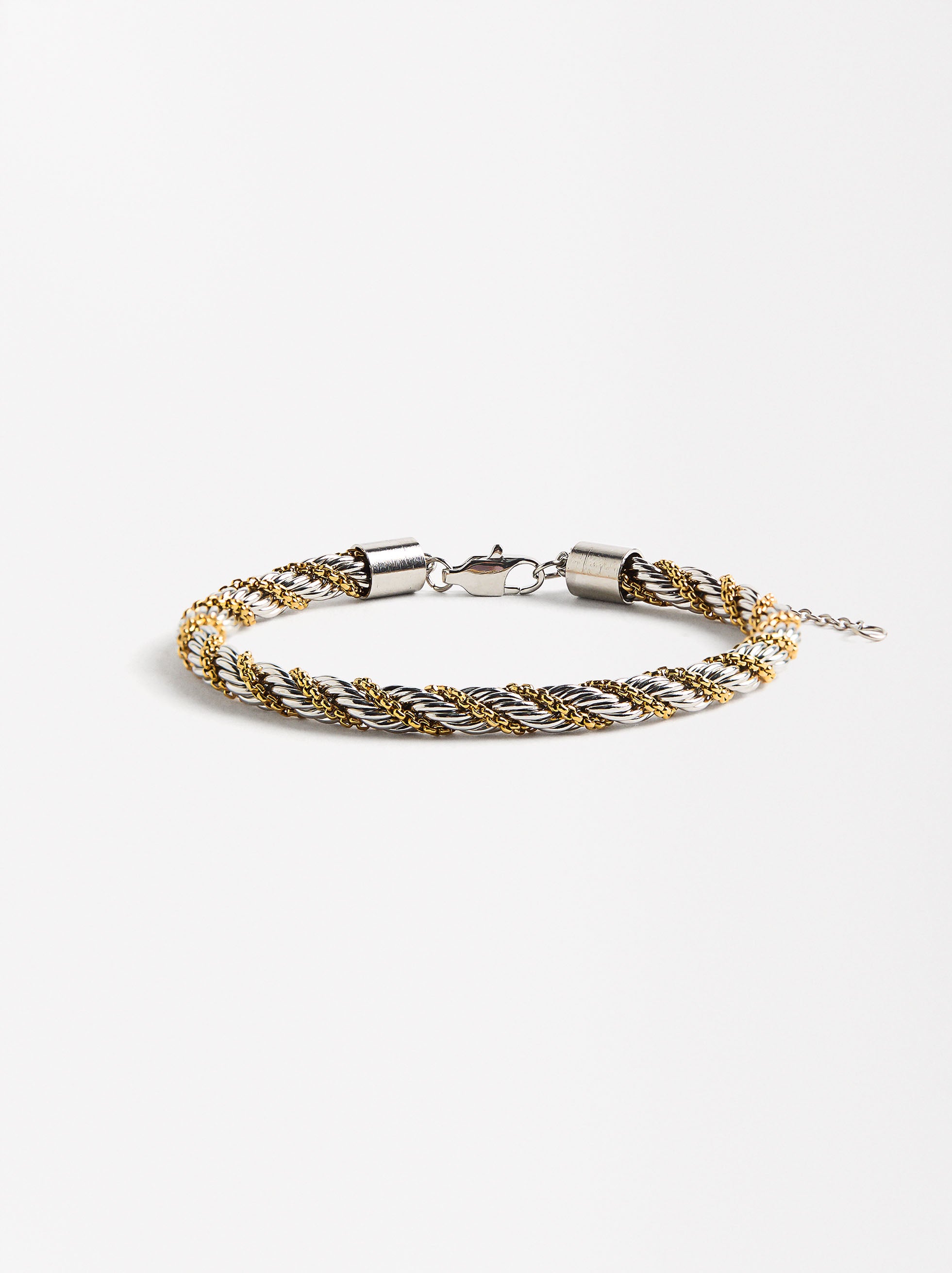 Pulsera Trenzada Bicolor - Acero Inoxidable