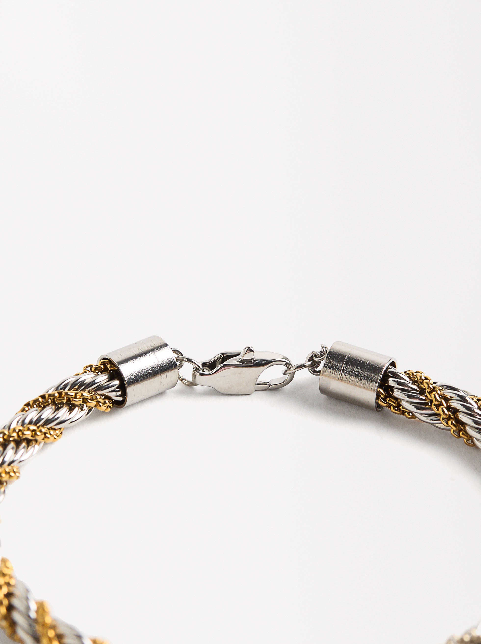 Pulsera Trenzada Bicolor - Acero Inoxidable