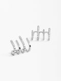 Aretes Con Cristales - Acero Inoxidable