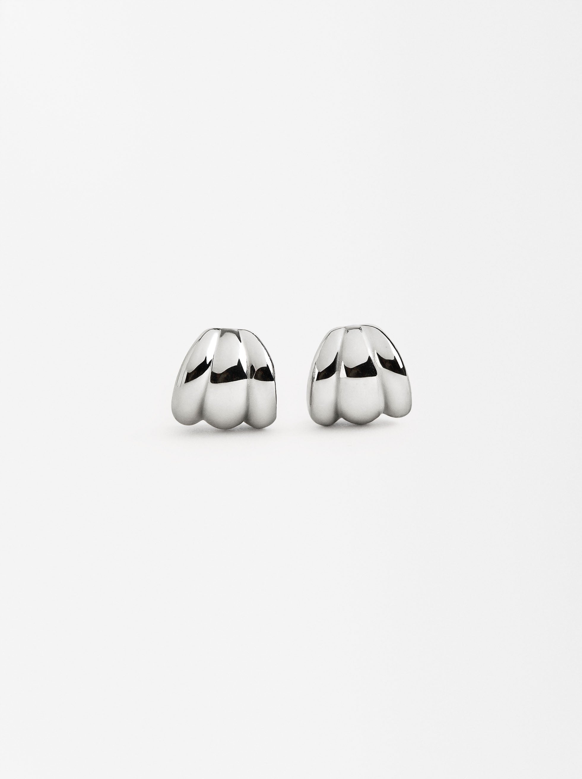 Aretes Abiertos Con Efecto Triple - Acero Inoxidable