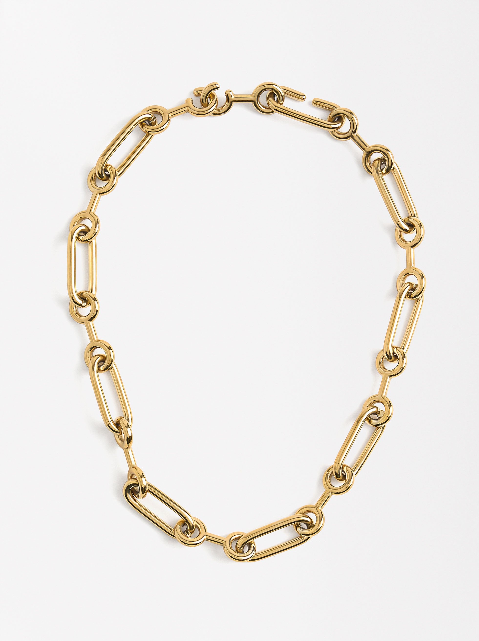 Collar Corto De Eslabones - Acero Inoxidable