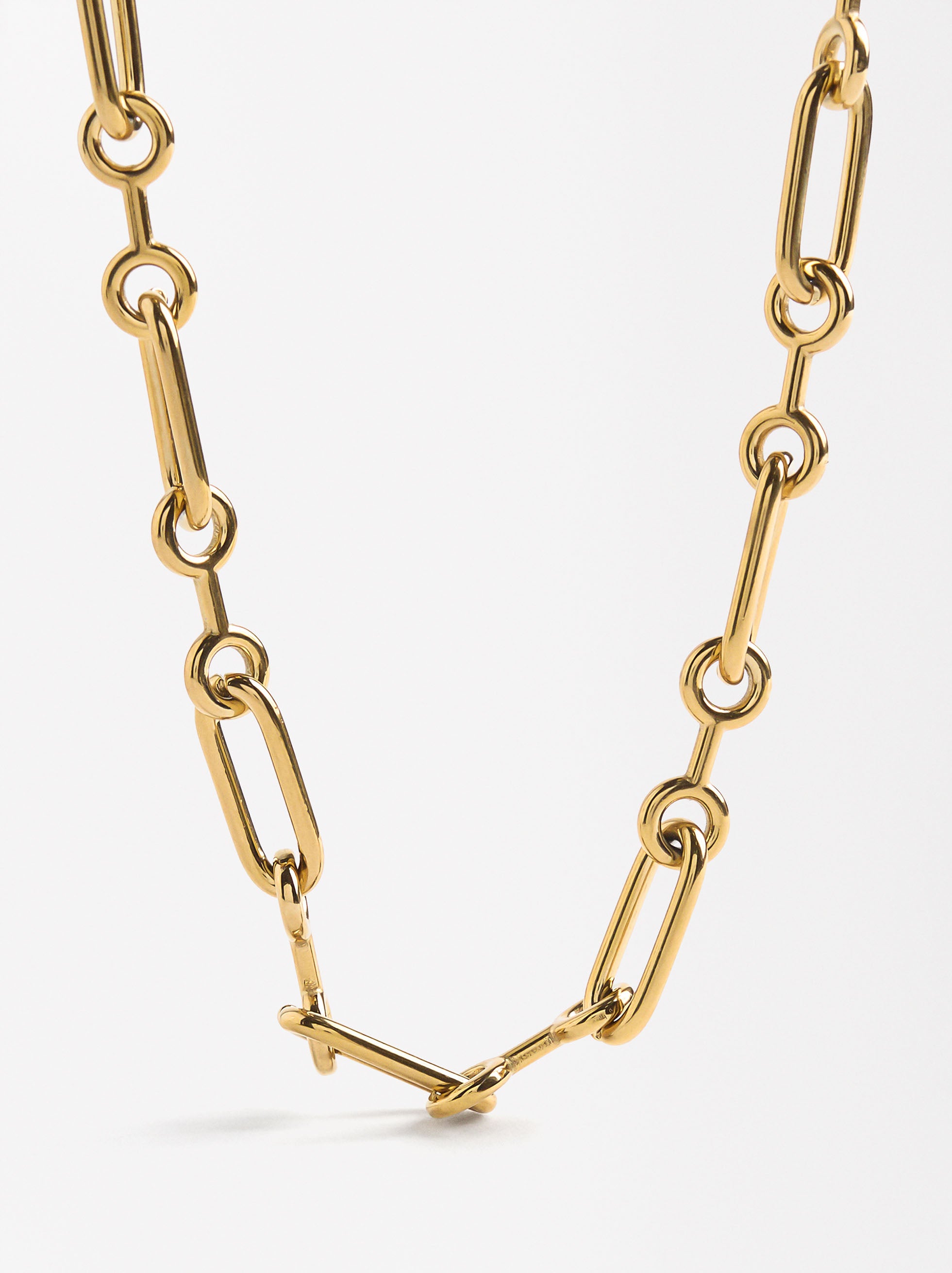 Collar Corto De Eslabones - Acero Inoxidable