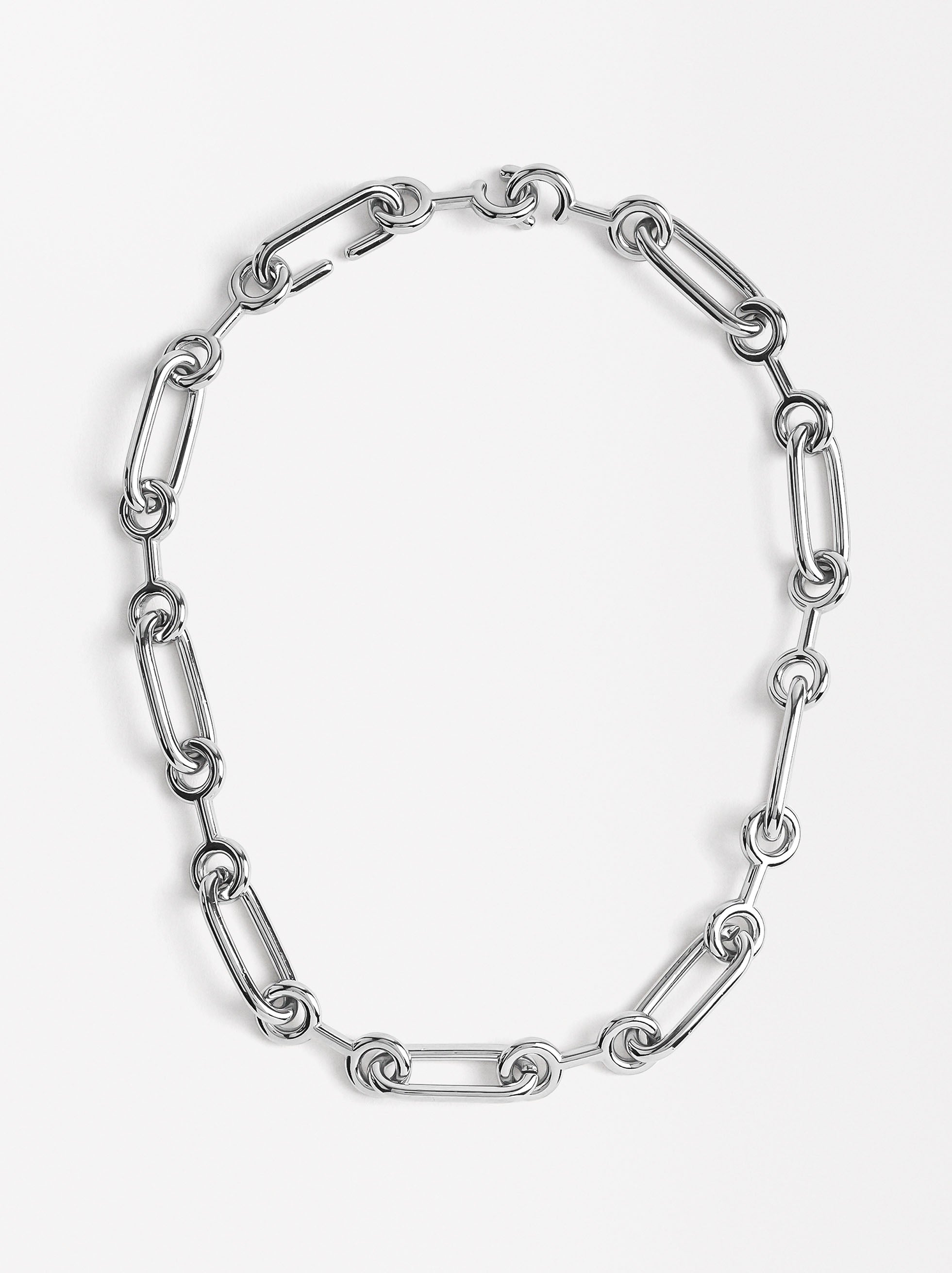 Collar Corto De Eslabones - Acero Inoxidable