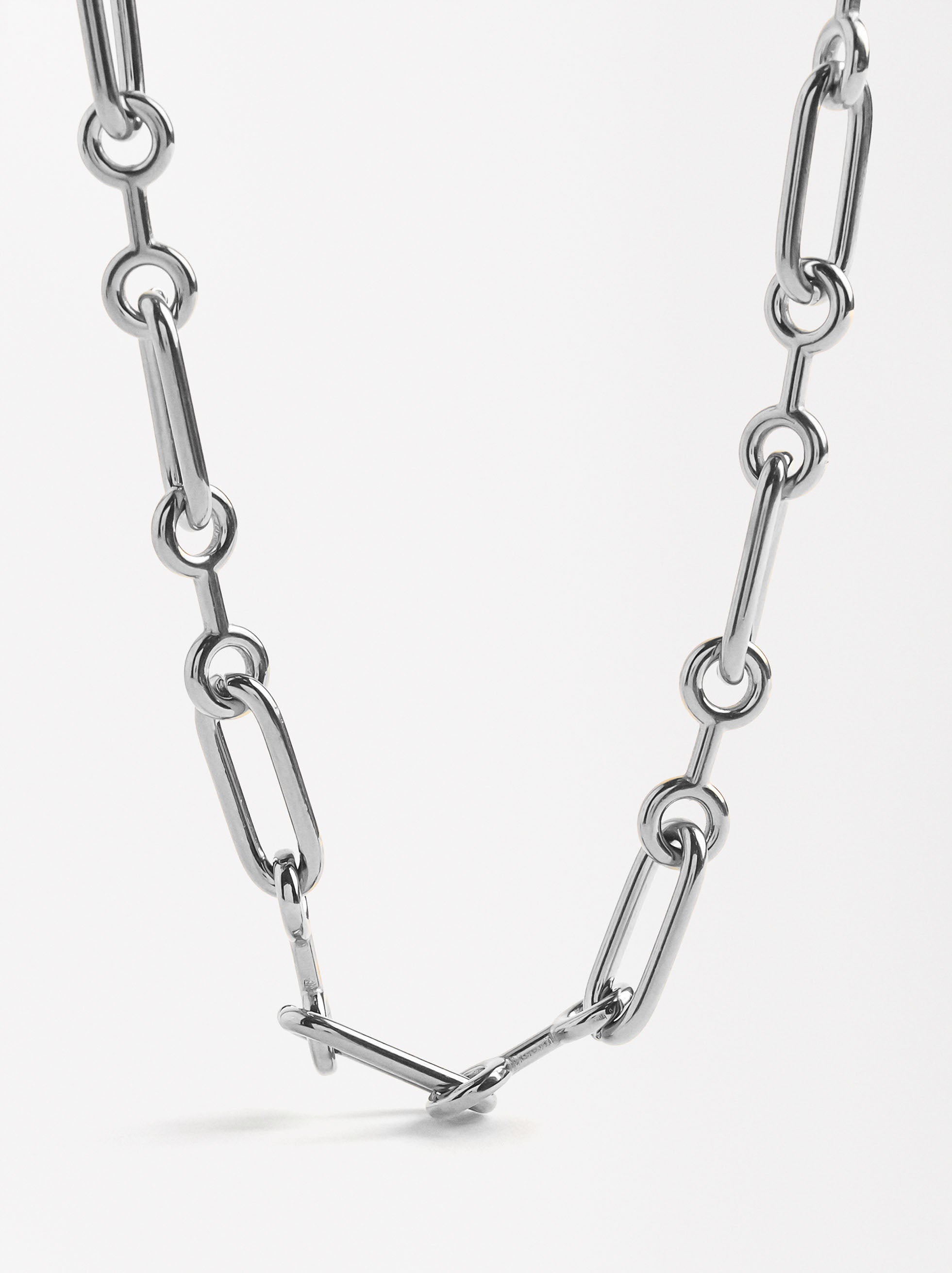 Collar Corto De Eslabones - Acero Inoxidable