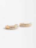 Aretes Con Perlas De Agua Dulce - Acero Inoxidable
