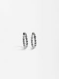 Aretes Medianos Trenzados - Acero Inoxidable