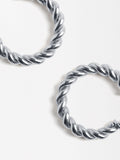 Aretes Medianos Trenzados - Acero Inoxidable
