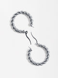 Aretes Medianos Trenzados - Acero Inoxidable