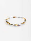 Pulsera De Eslabones Bicolor - Acero Inoxidable