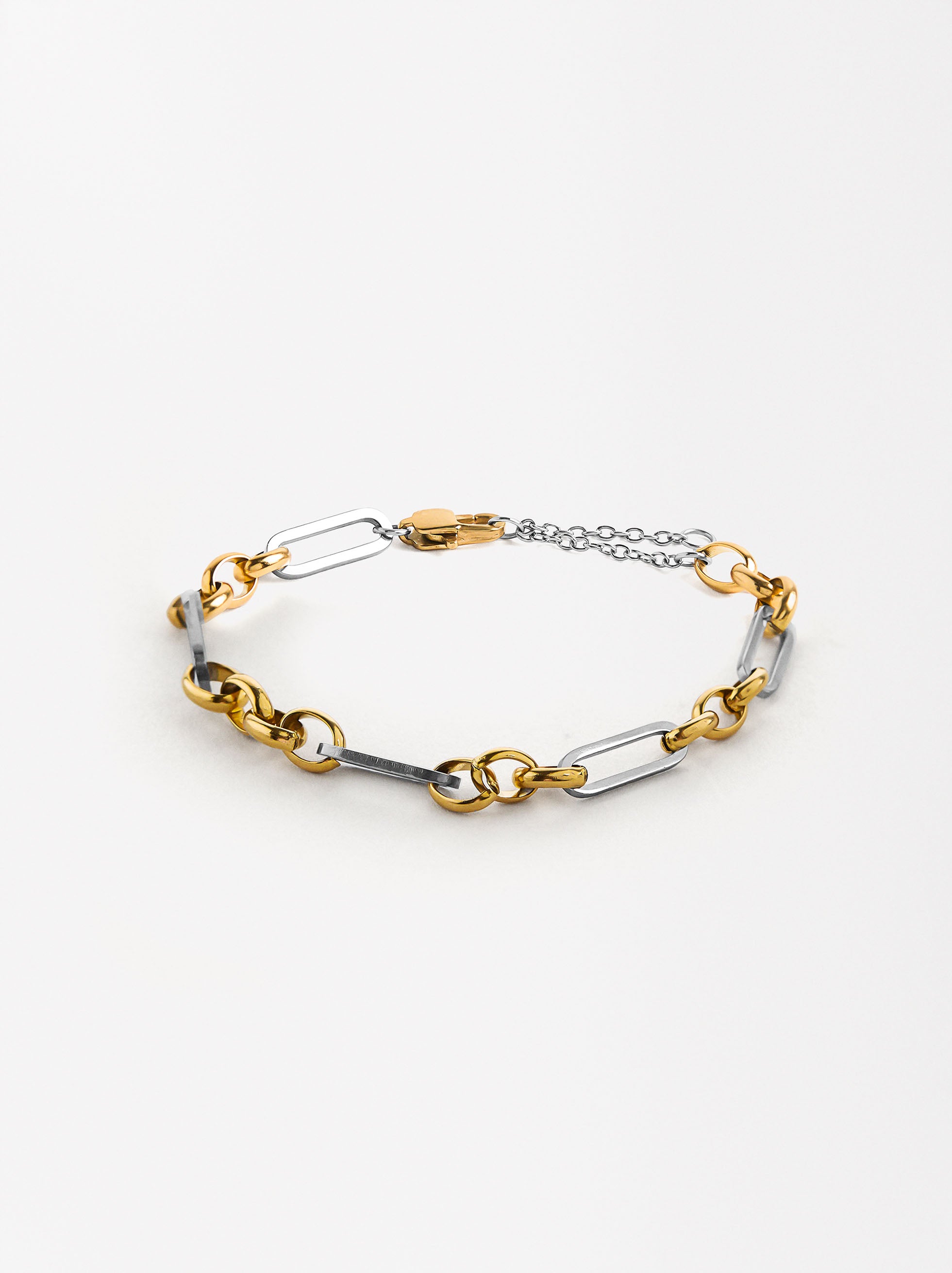 Pulsera De Eslabones Bicolor - Acero Inoxidable