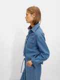 Camisa Denim De Manga Larga