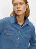 Camisa Denim De Manga Larga