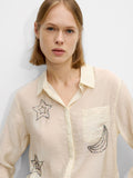 Camisa Con Detalle De Abalorios