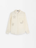 Camisa Con Detalle De Abalorios
