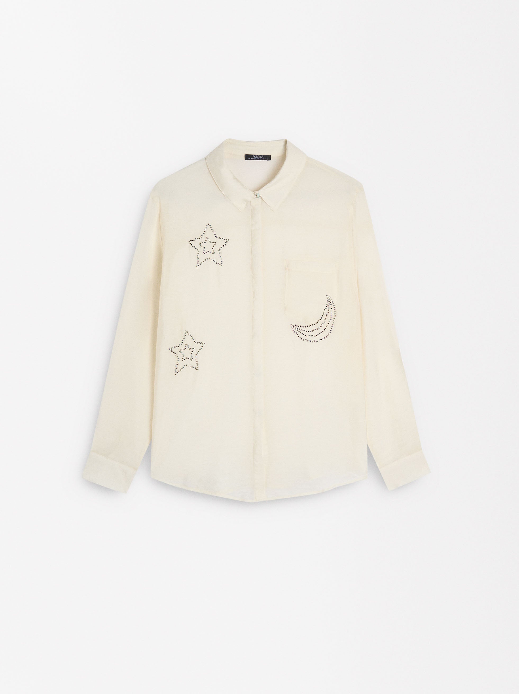 Camisa Con Detalle De Abalorios