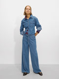 Pantalón Denim Con Cordón