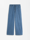 Pantalón Denim Con Cordón