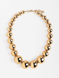 Collar Corto Con Bolas Metalizadas