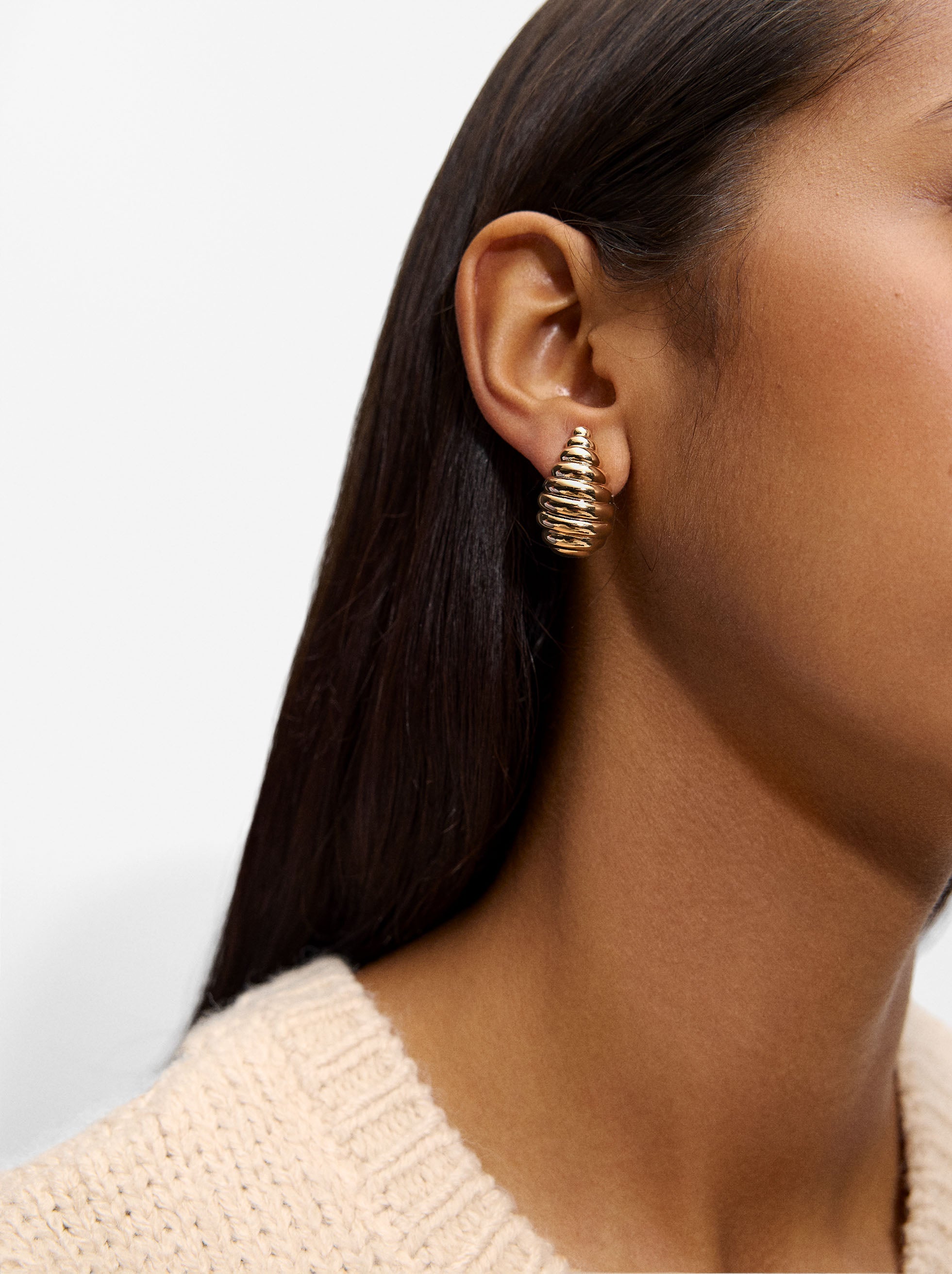 Aretes Gota Canalados