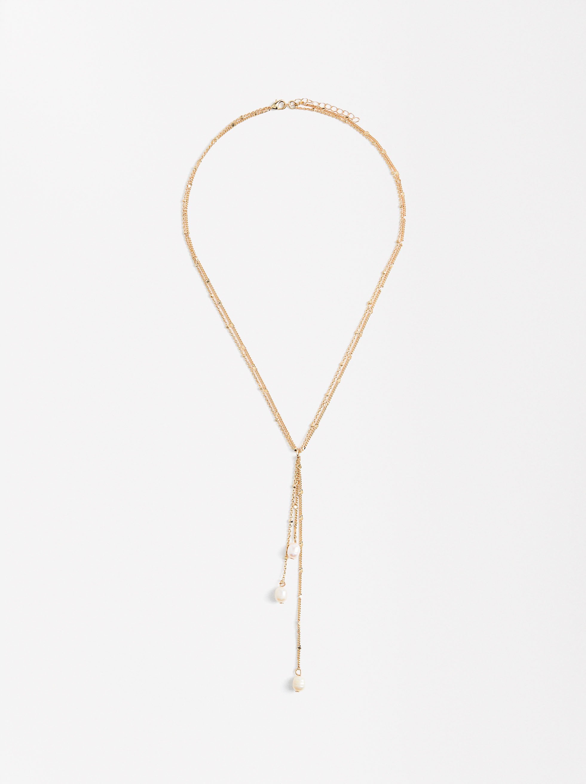 Collar Largo Con Perlas De Agua Dulce