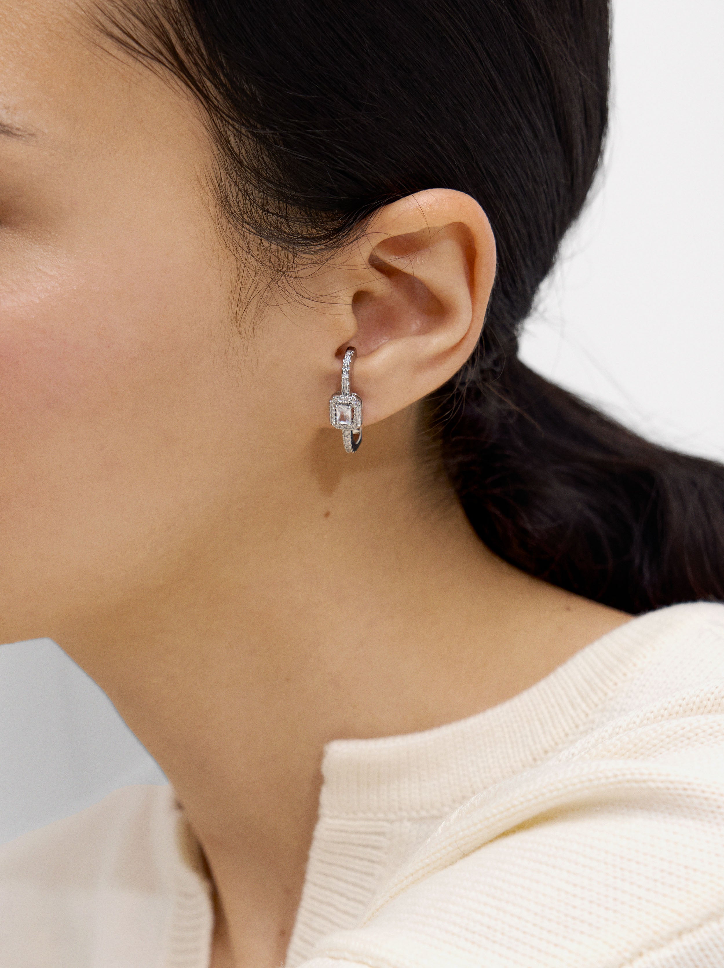 Aretes Arco Con Zirconias