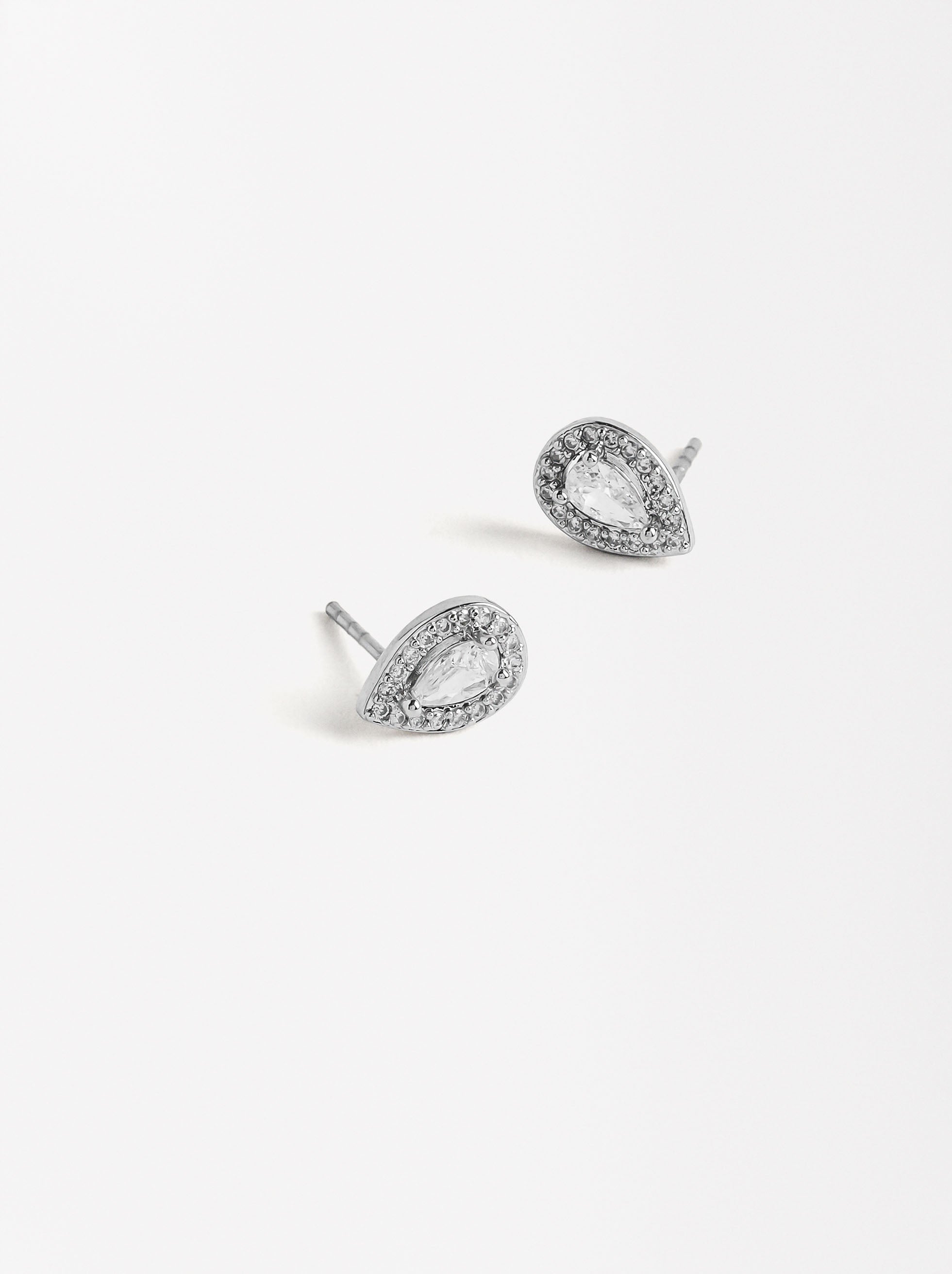 Aretes Lágrima Con Zirconias