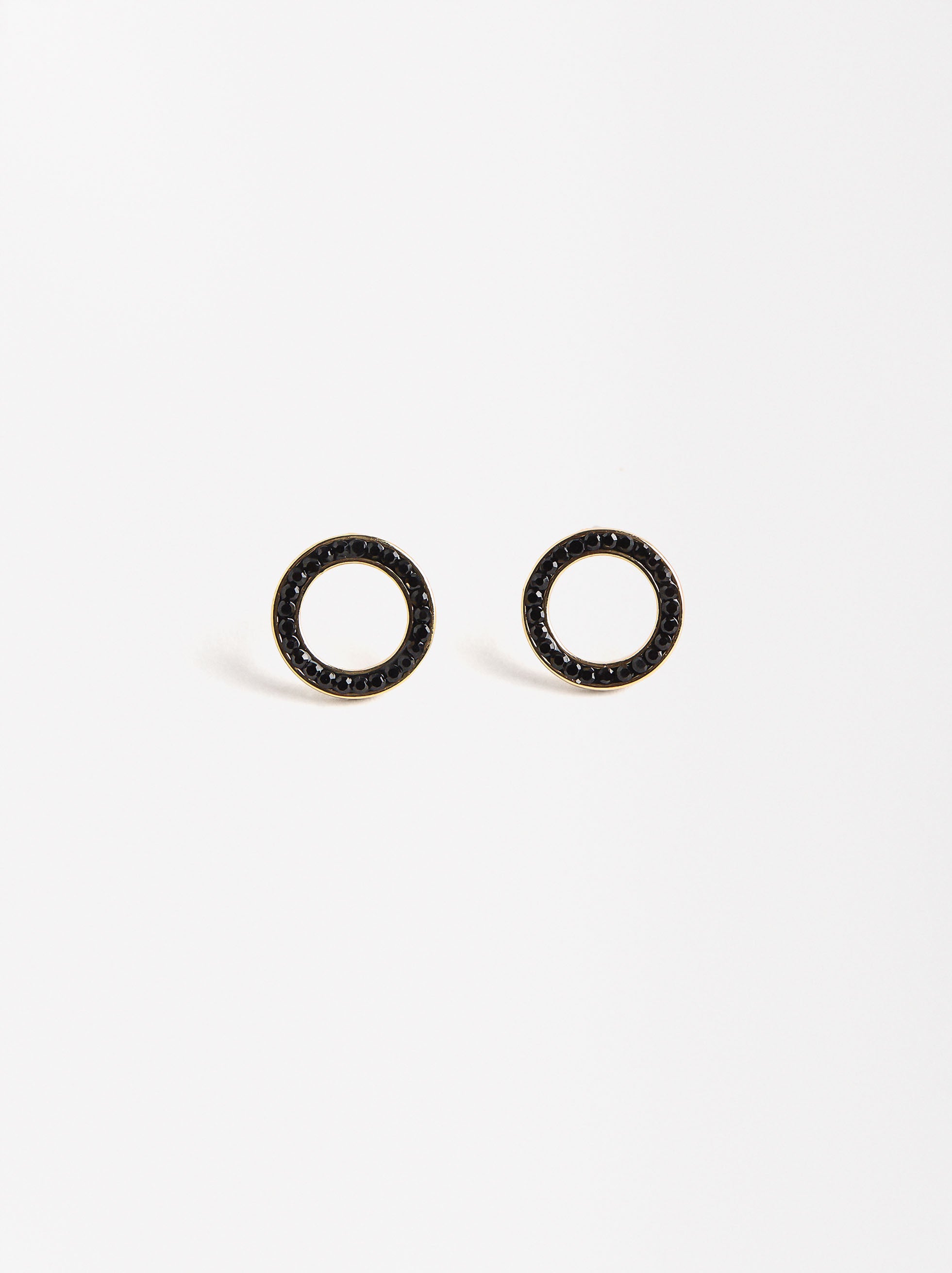 Aretes De Aro Con Cristales