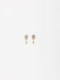 Aretes Rombo Con Circonita