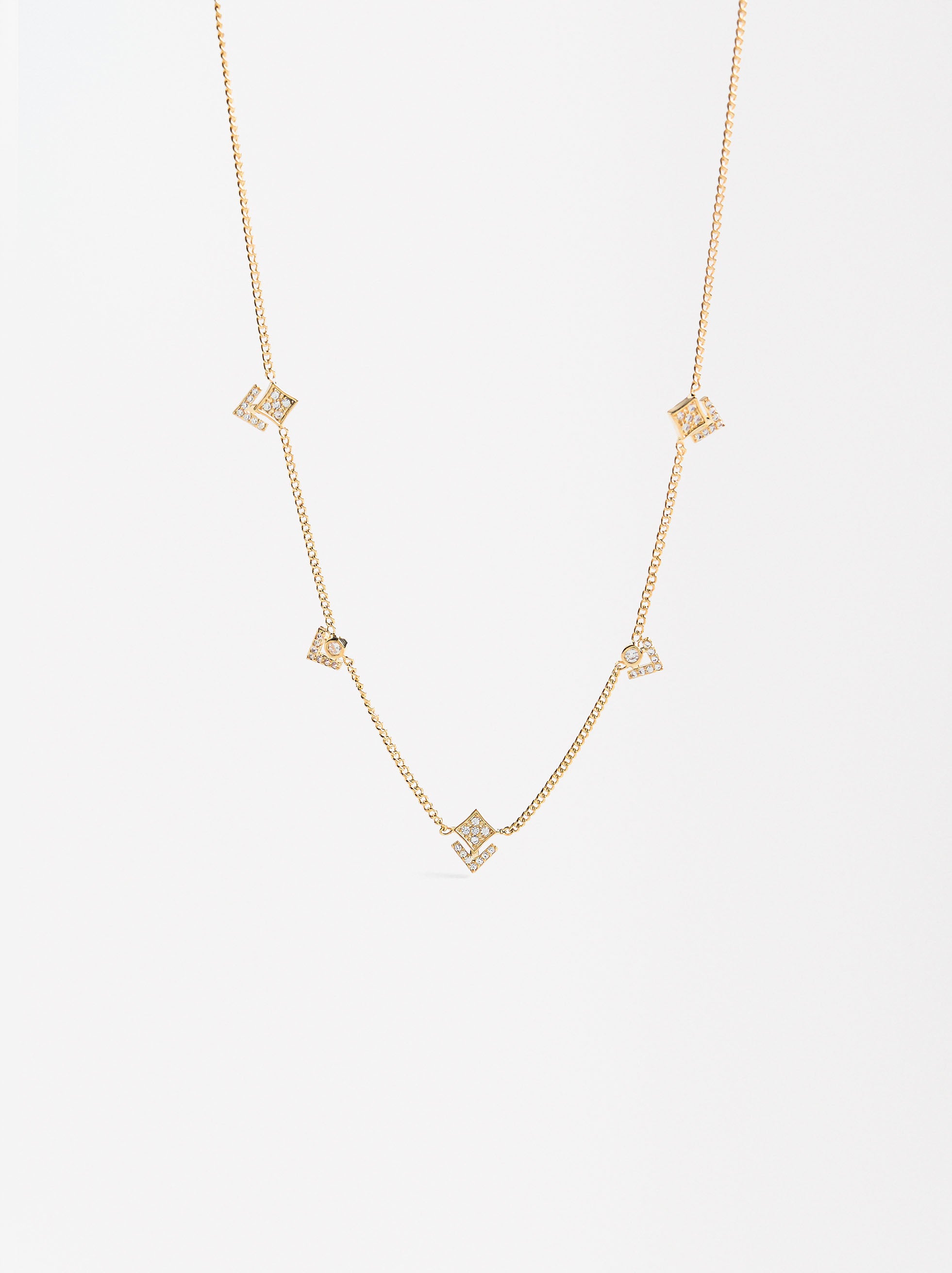 Collar Corto Con Circonitas