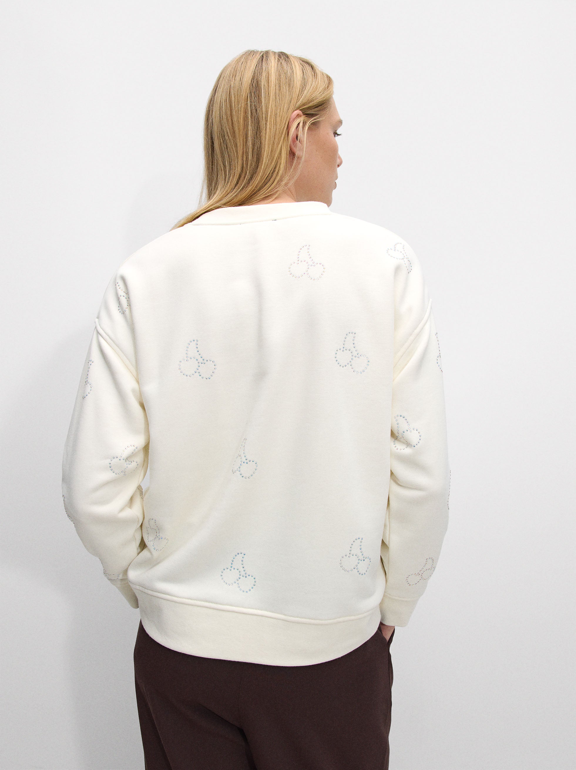 Sudadera Con Detalles De Strass
