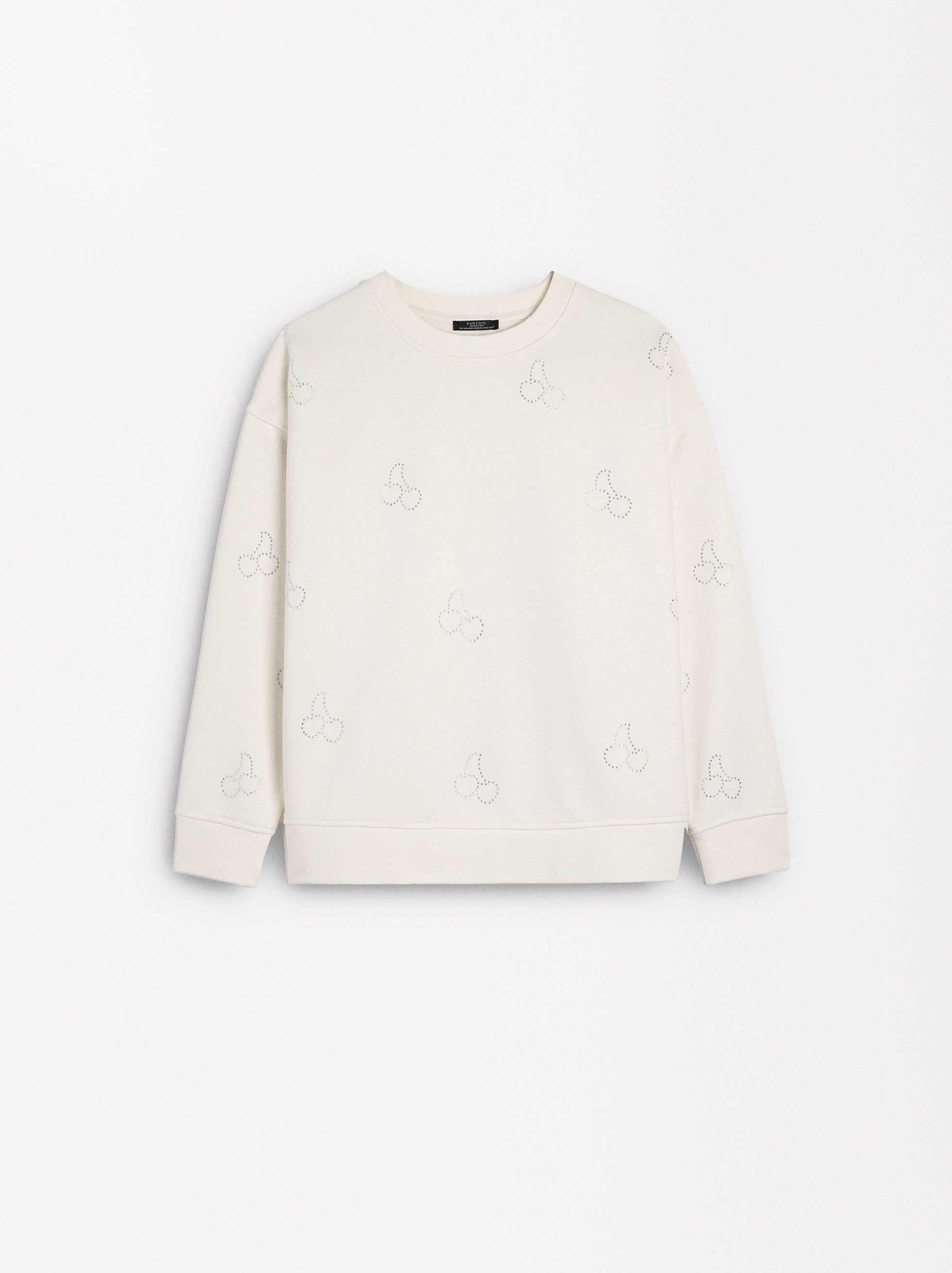 Sudadera Con Detalles De Strass