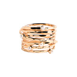 Anillo Efecto Múltiple Con Perlas