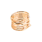 Anillo Efecto Múltiple Con Perlas