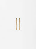 Aretes Largos Con Efecto Martillado
