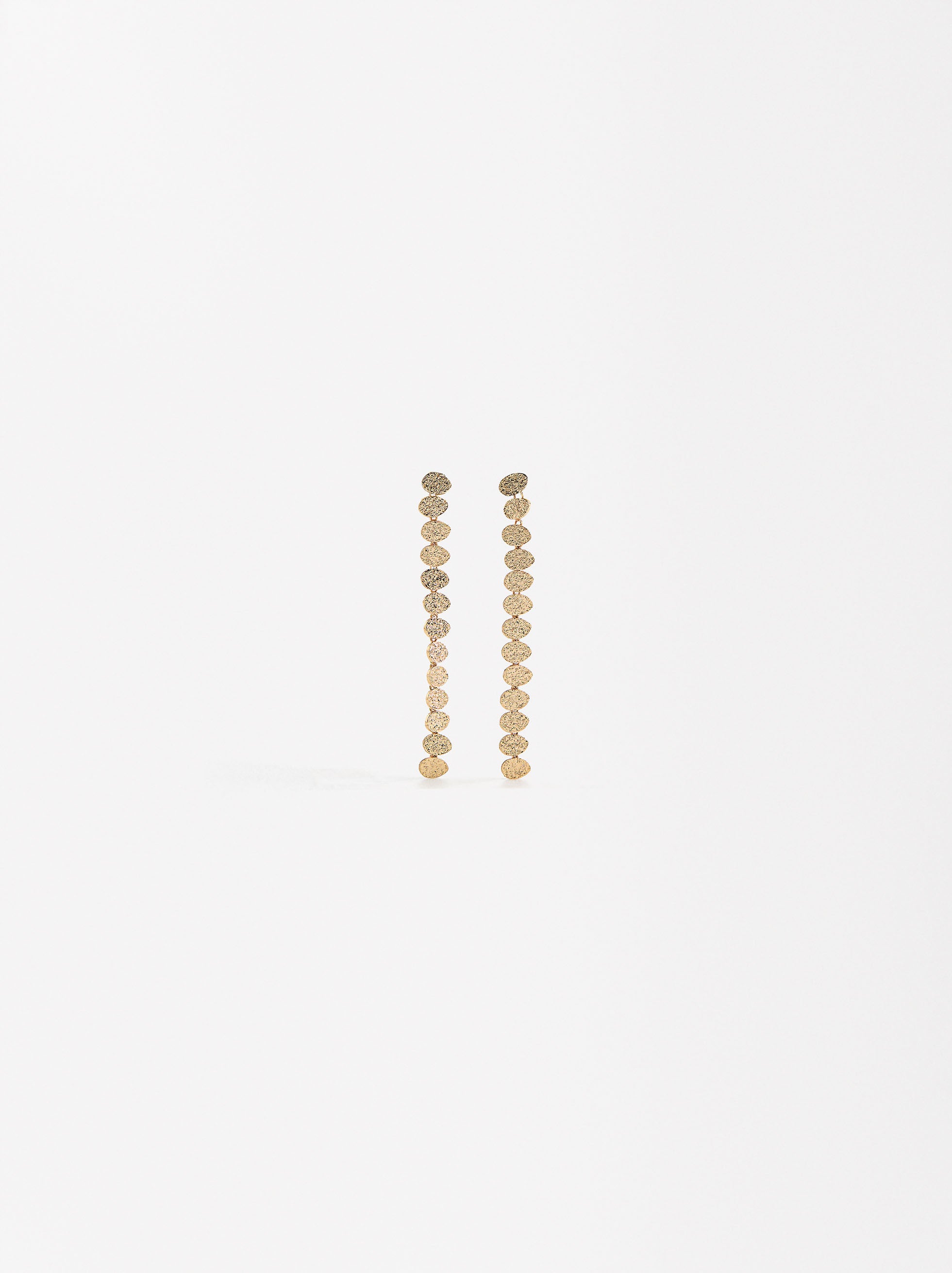 Aretes Largos Con Efecto Martillado