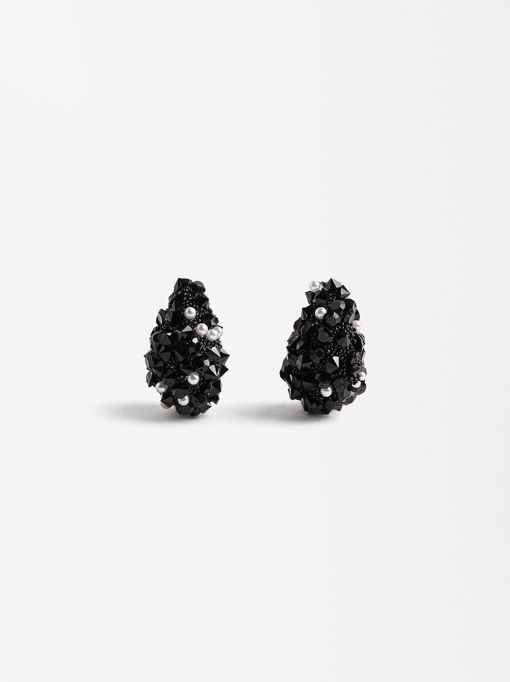 Aretes Ovalados Con Cristales