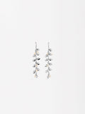Aretes Largos Con Perlas De Agua Dulce