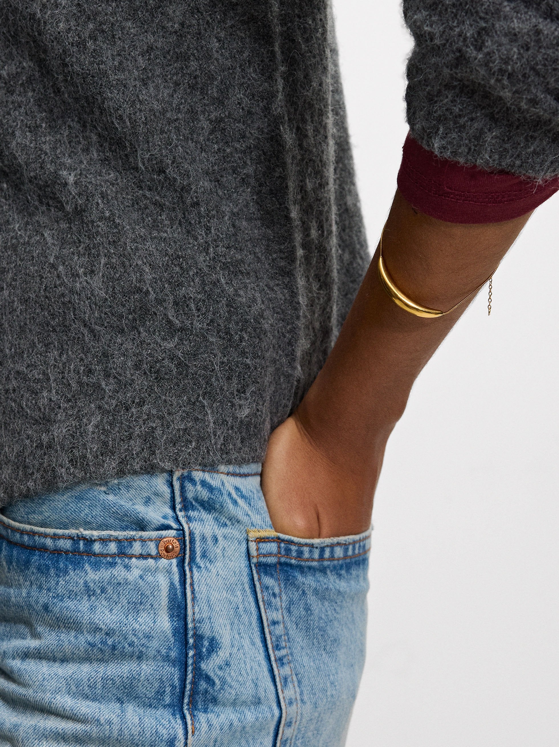 Pulsera Tipo Boomerang - Acero Inoxidable