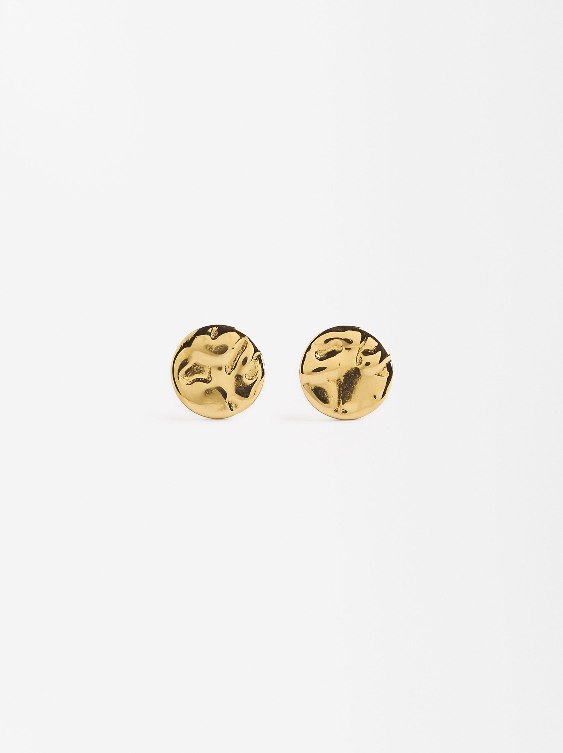 Set De Collar Y Aretes Con Piedras Y Medalla - Acero Inoxidable