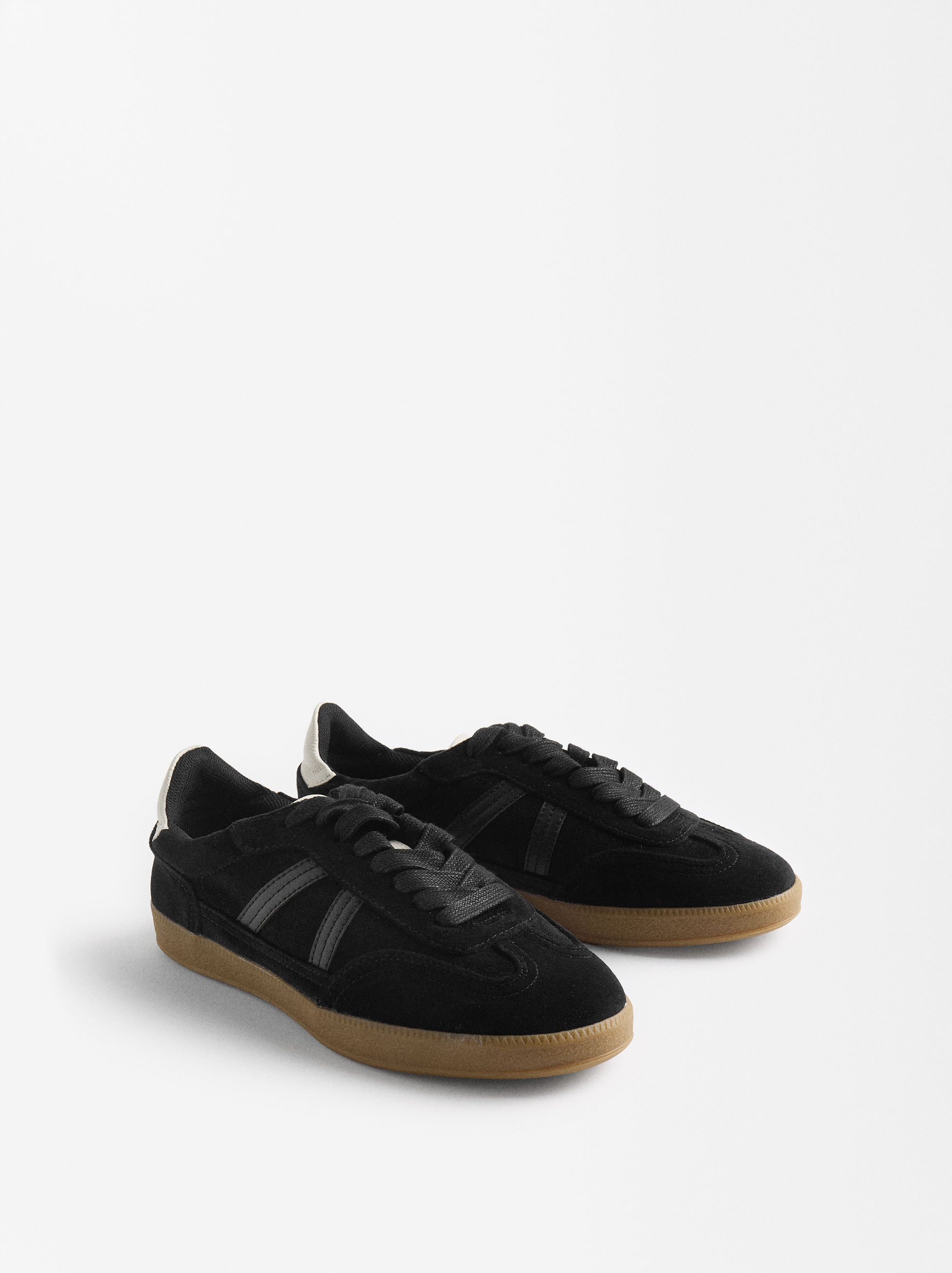 Zapatillas Con Contraste Efecto Serraje