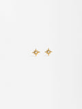 Set De Collar Con Aretes Estrella - Acero Inoxidable