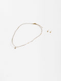 Set De Collar Con Aretes Estrella - Acero Inoxidable