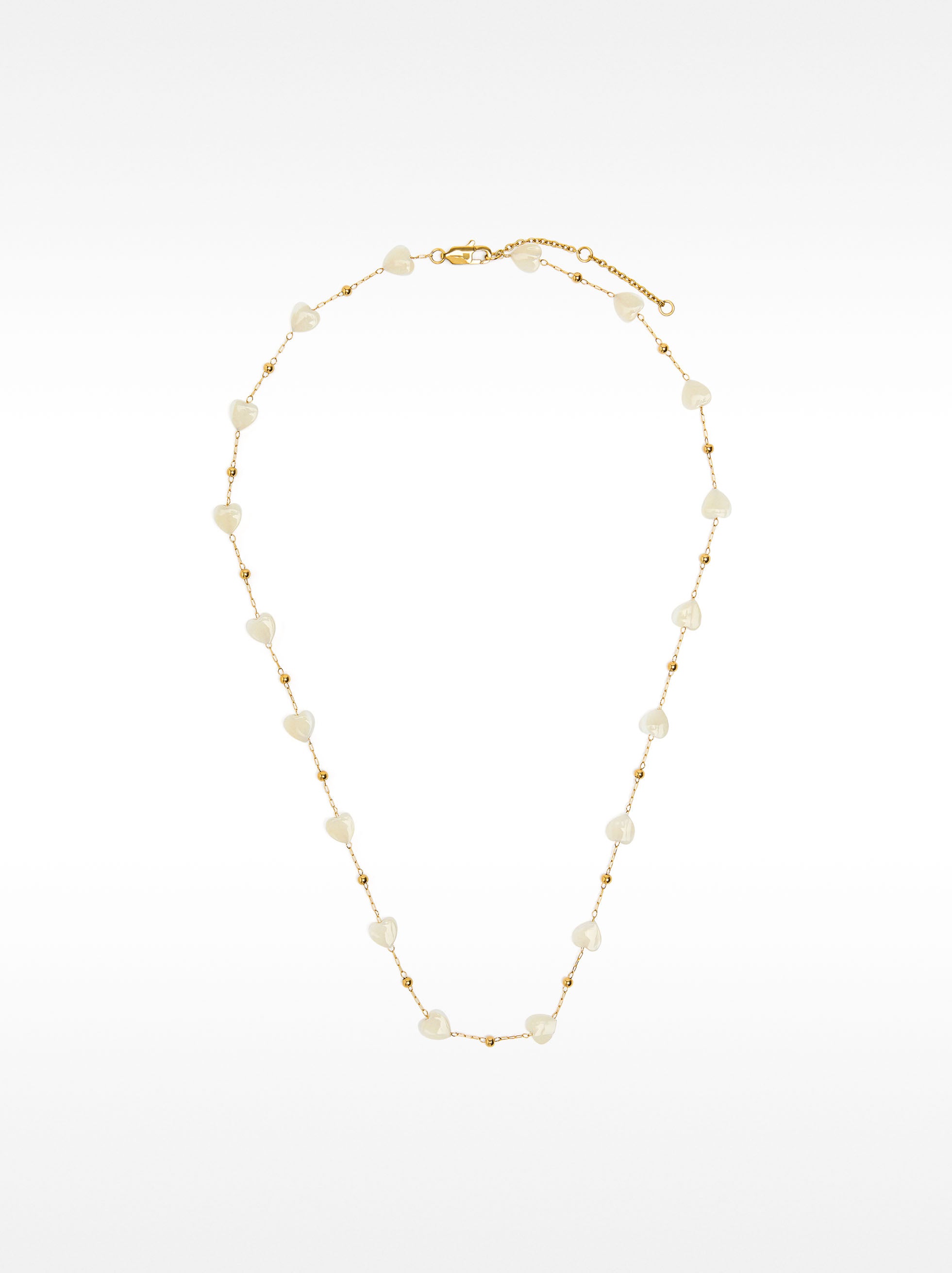 Set De Collar Con Pendientes Corazón - Acero Inoxidable