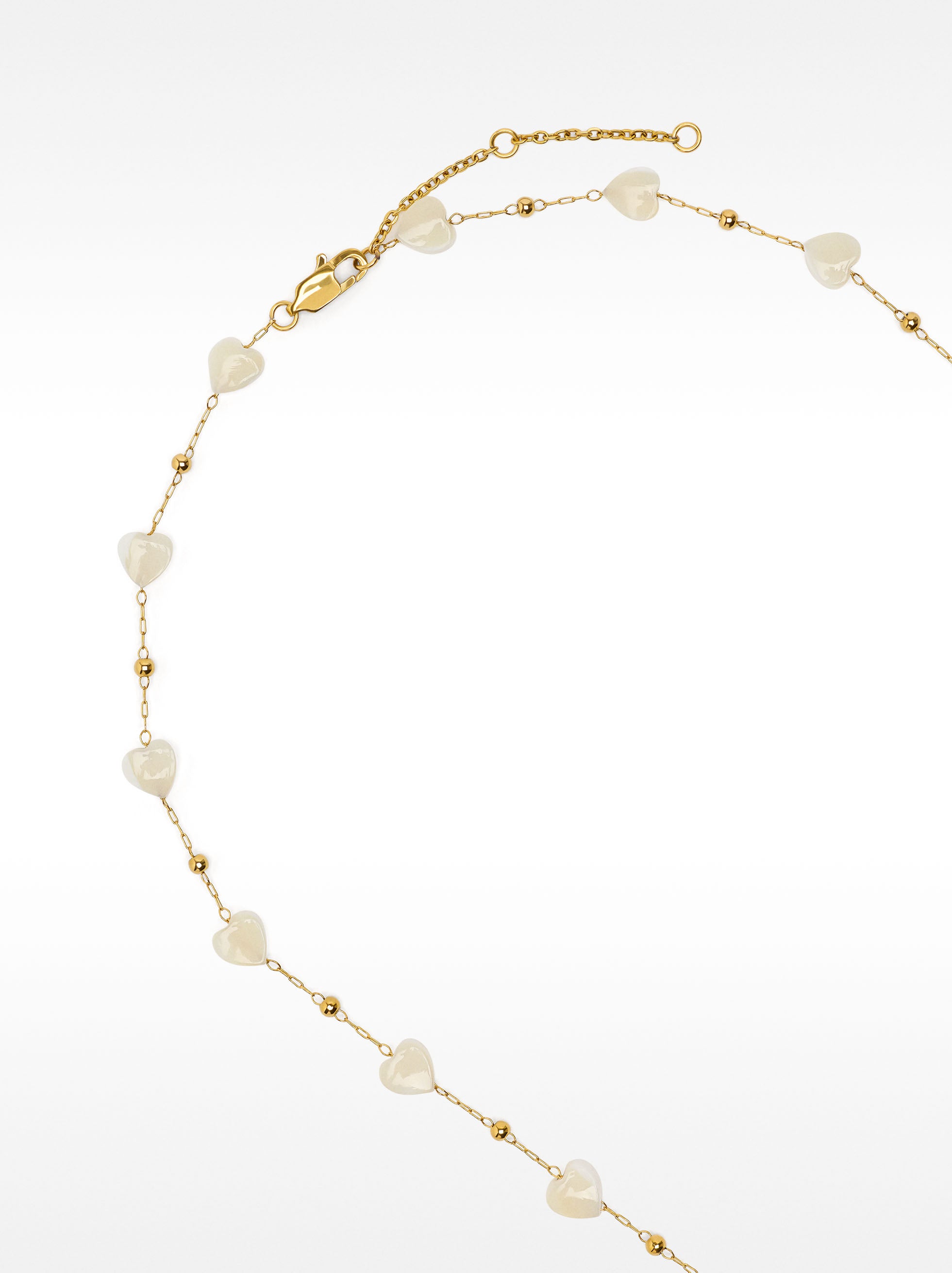 Set De Collar Con Pendientes Corazón - Acero Inoxidable